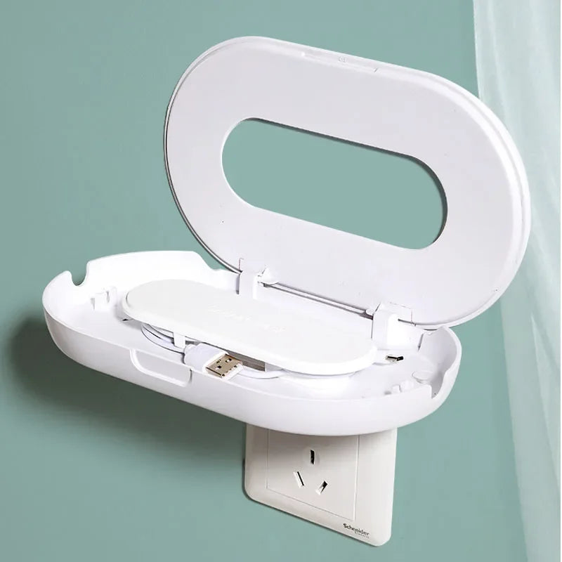 NeatWall No-Punch Socket Shelf Organizer